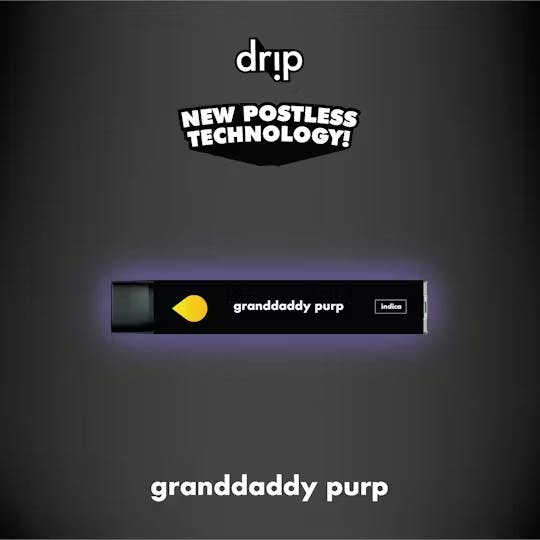 Product: Drip | Grand Daddy Purple All-in-one Distillate Cartridge | 1g
