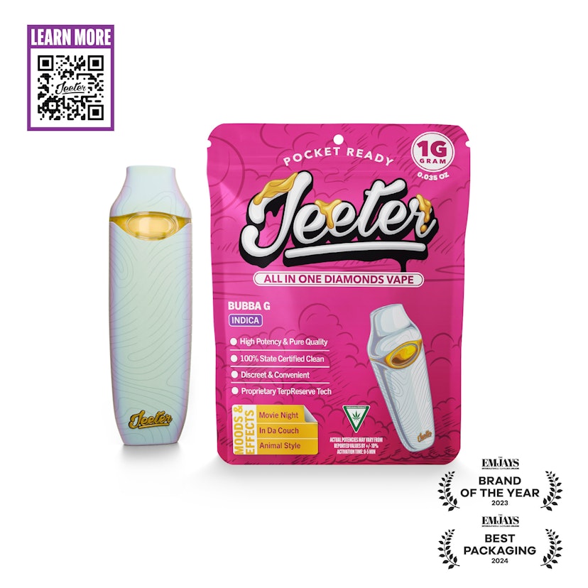 Bubba G - Jeeter All In One Diamonds Vape | Pocket Ready | 1g | Indica