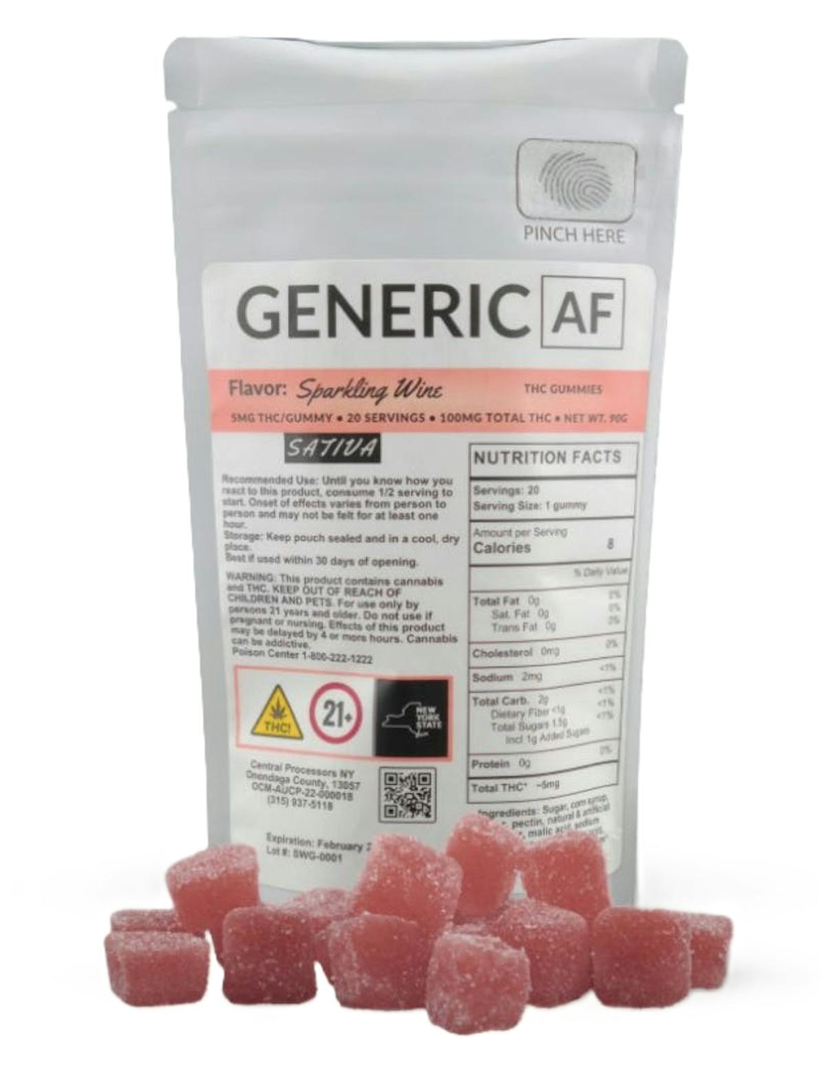 Photo of Generic AF | Sparkling Wine | 20PK Gummies 100mg