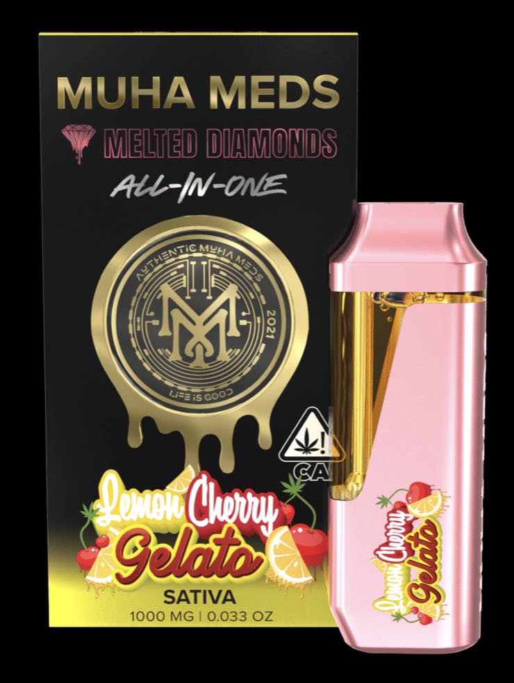 Product: Muha Meds | Melted Diamonds Disposable - 1g - Lemon Cherry Gelato