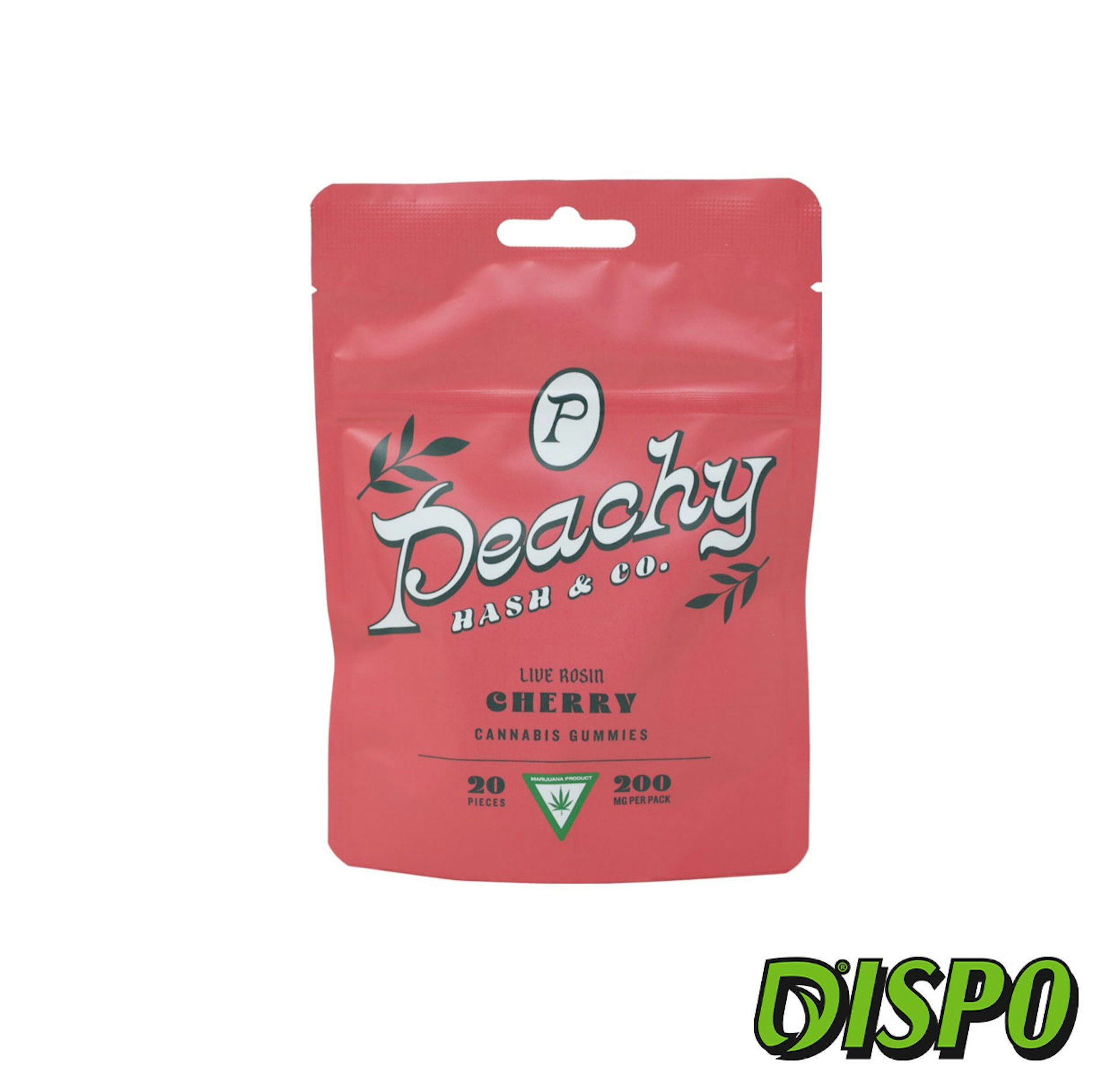 Peachy Hash & Co. - Cherry 200mg Live Rosin Gummies