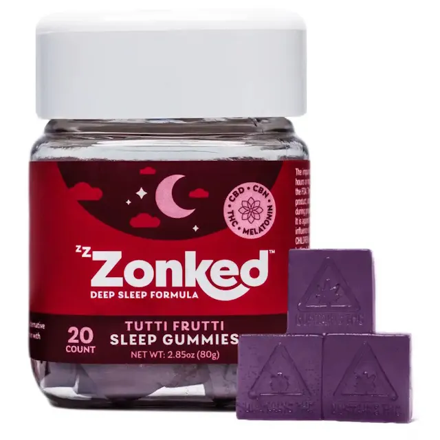 Zzzonked Gummies Tutti Frutti 20pk/100mg (indica, 2.8g)