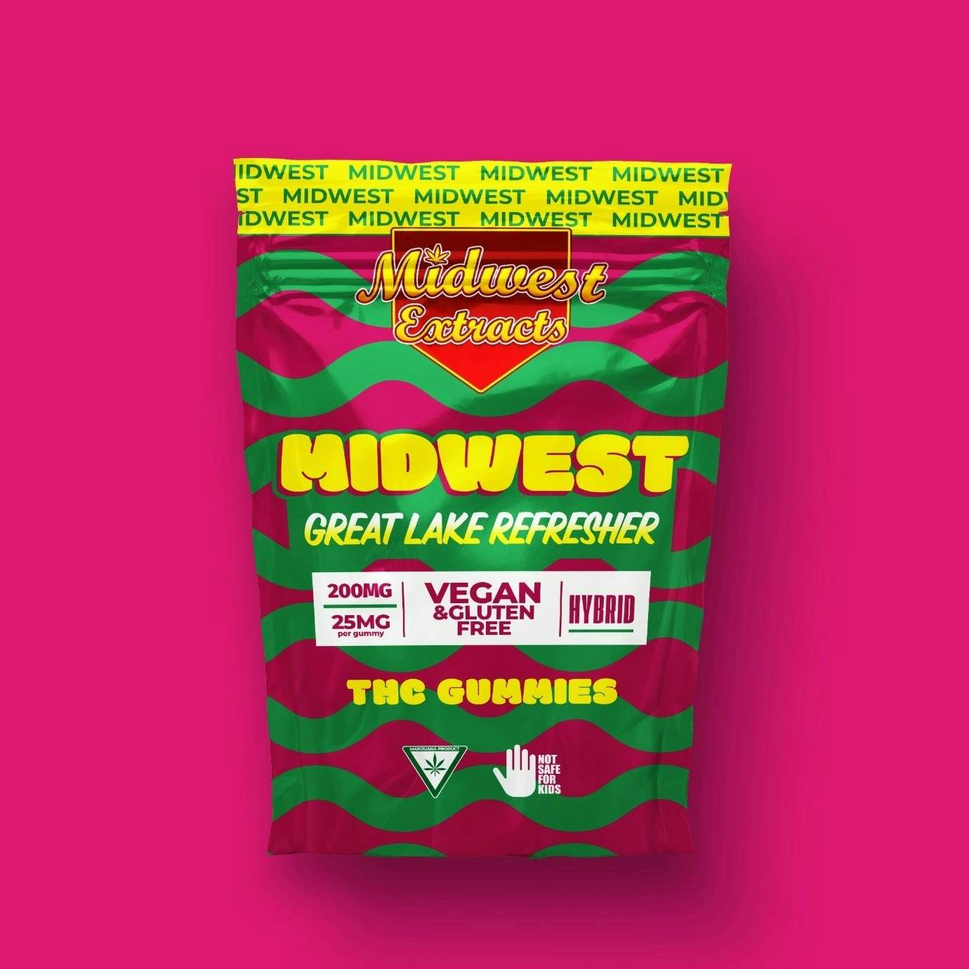 Midwest Extracts | Gummies - 200mg - Great Lakes Refresher (Hybrid)