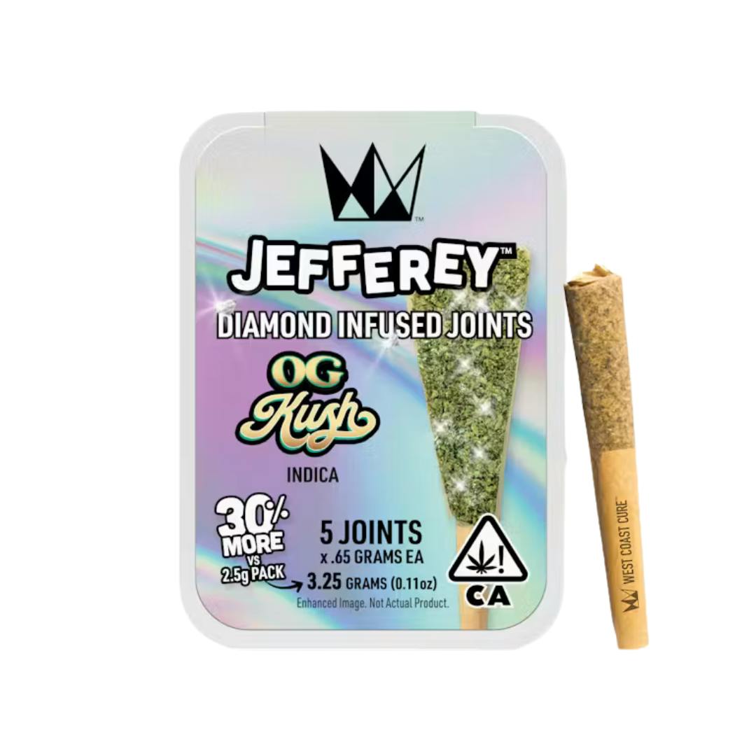 OG KUSH 5PK LIVE RESIN INFUSED DIAMONDS PREROLLS