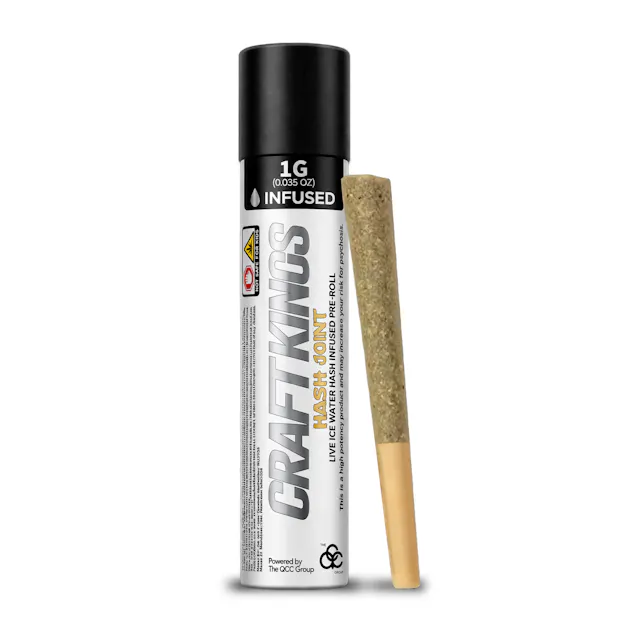 Craft Kings Ice Water Hash Infused Pre-Roll Ice Cream Cake 1g (indica)