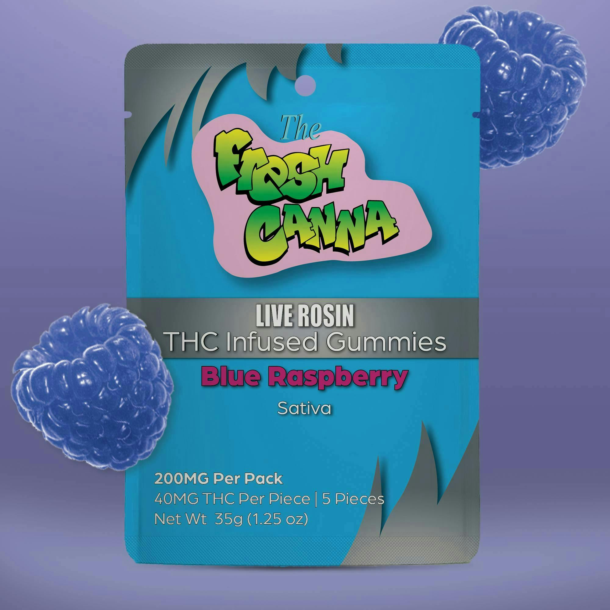 Fresh Canna | Live Rosin Gummies - 200mg - Blue Raspberry