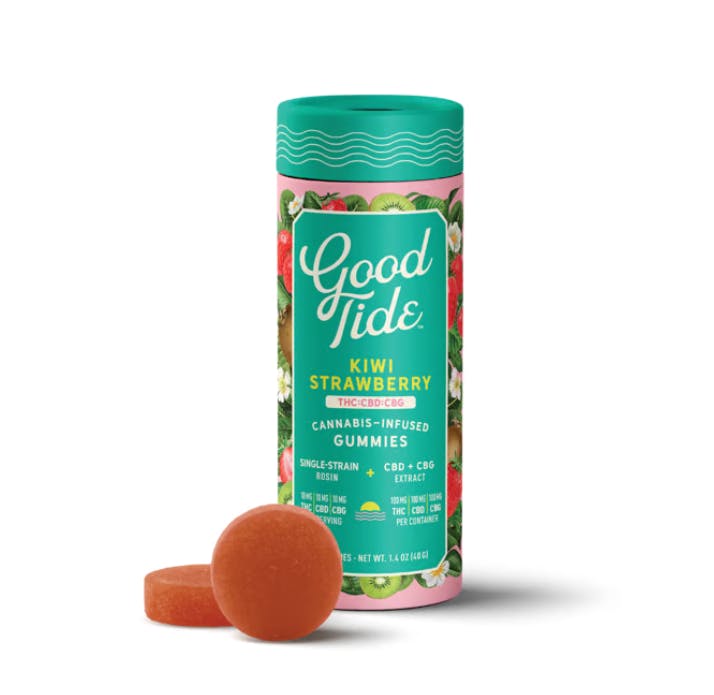 Product KR Good Tide Rosin Gummies - Kiwi Strawberry 1:1:1 (THC:CBD:CBG) 100mg