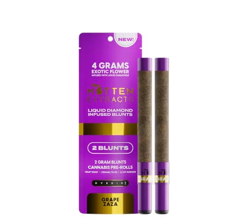 Mitten Extracts MITTEN EXTRACTS | GRAPE ZAZA | INFUSED BLUNTS | 2 x 2G HYBRID — PRE_ROLLS