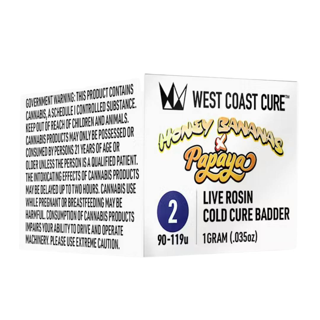 HONEY BANANAS X PAPAYA TIER 2 LIVE ROSIN COLD CURE BADDER-2