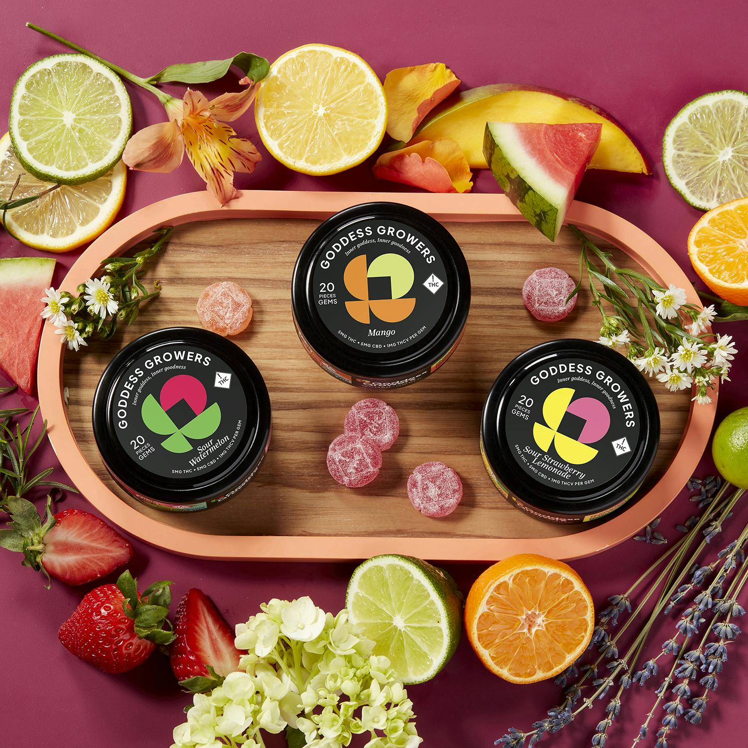 Photo of Sour Watermelon 1:1 CBD 100mg Gummies | 20pk