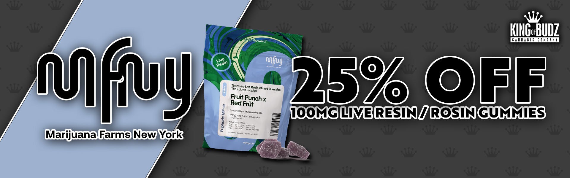 MFNY - 100mg Live Resin / Rosin Gummies - 25 Percent OFF