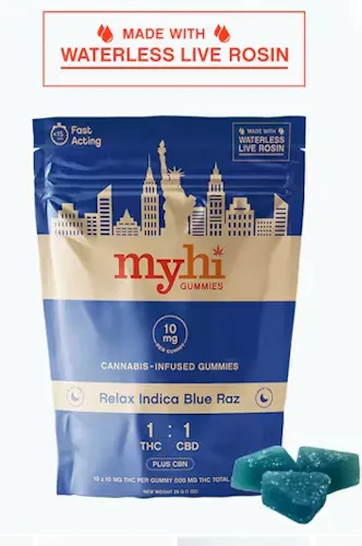 Relax Indica Blue Raz | Gummies | 10pk | 100mg-3