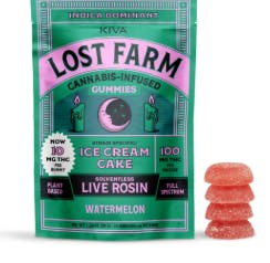 Product 10mg Lost Farm Watermelon x Ice Cream Cake Live Rosin Gummies 10pk / 20 servings