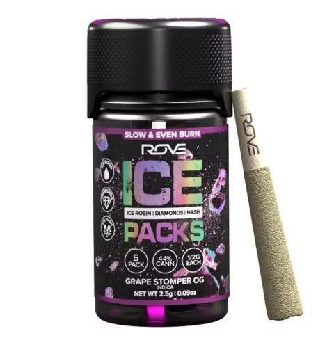 Rove Ice Packs | Grape Stomper OG | Triple Infused Preroll - /5pk