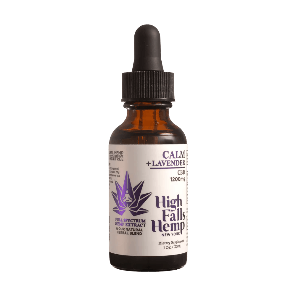 Calm & Lavender 1200mg Tincture | Full Spectrum Hemp Extract | 1200mg CBD | High Falls Hemp NY