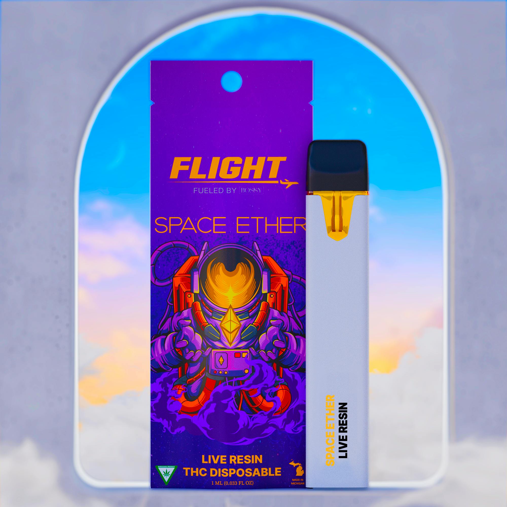 AU Flight Space Ether Live Resin Disposable Vape North Coast Provisions