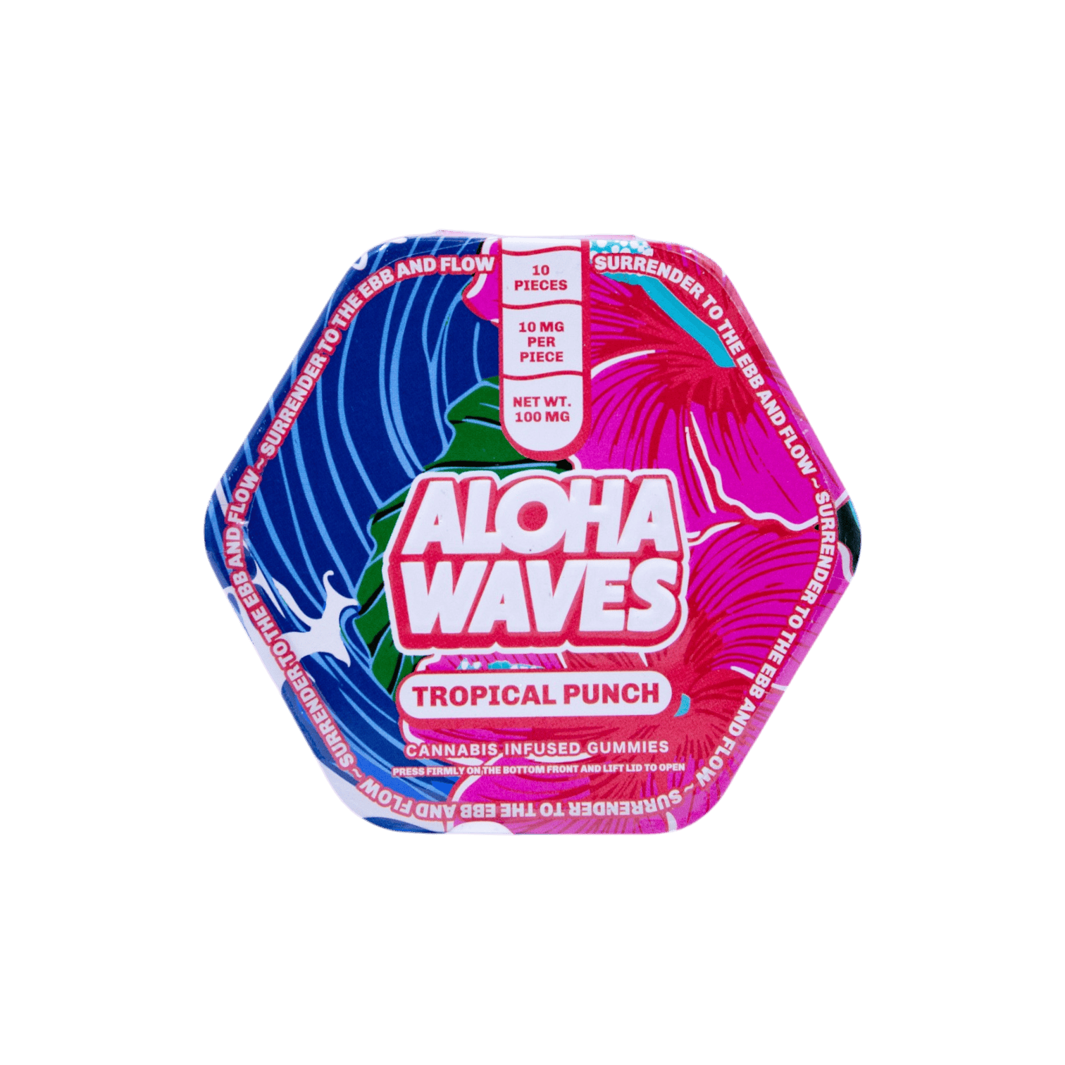 ハワイアンみき 　　⑤⑦各10本 Aloha Waves Tropical Punch 10pk 10mg Gummies - The Flowery NY