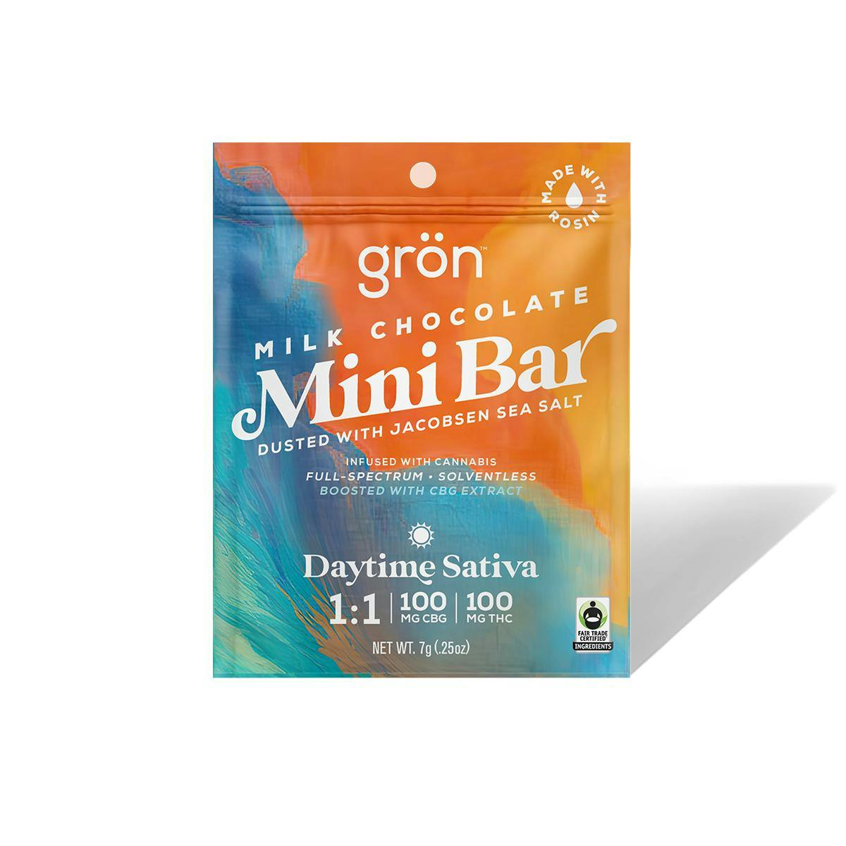 image of Milk Chocolate 100mg Mini Bar | 1:1 Daytime Sativa