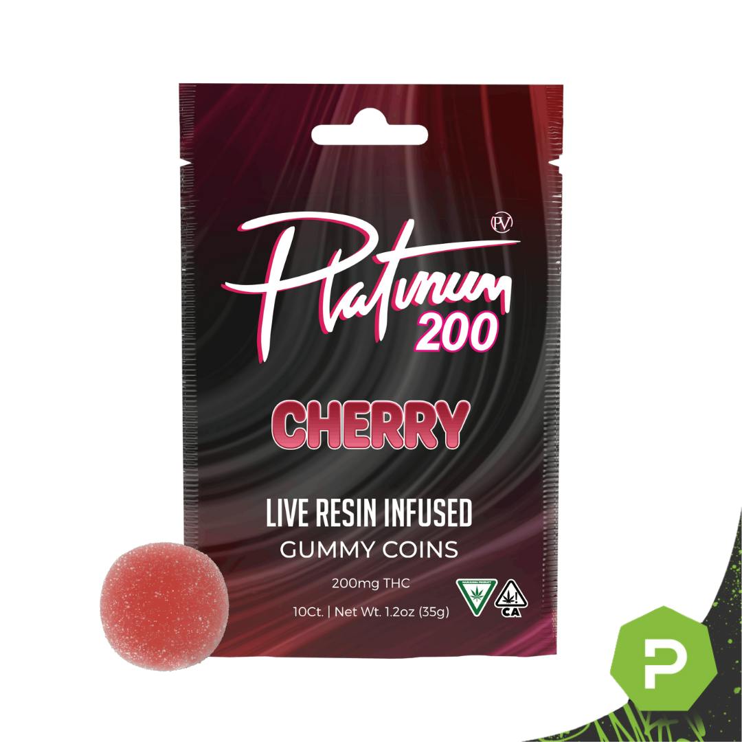 Platinum Vape Platinum Vape | 200mg Live Resin Gummies | Cherry - Puff  Cannabis Cannabis Store in MI
