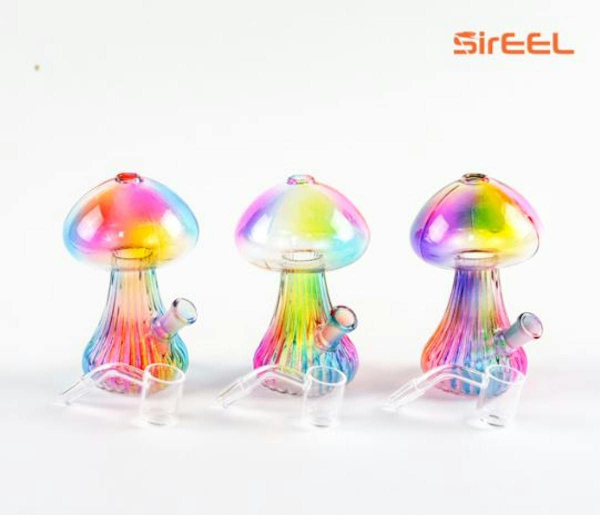 Image of SirEEL – 5″ Weeding Rainbow Dab Rig with Banger, Assorted Colors