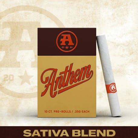 Product Prerolls | Sativa | 0.35g 10pk (3.5g Total) | Anthem