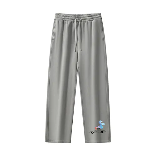 Nicklz Grey Washed Fleece Sweatpants | XL-active