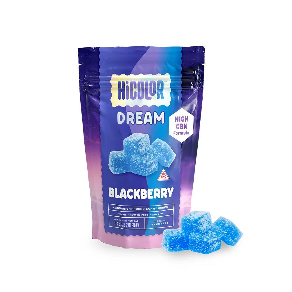 HICOLOR - 100mg Gummies 1:1: THC/CBN - Dream Blackberry