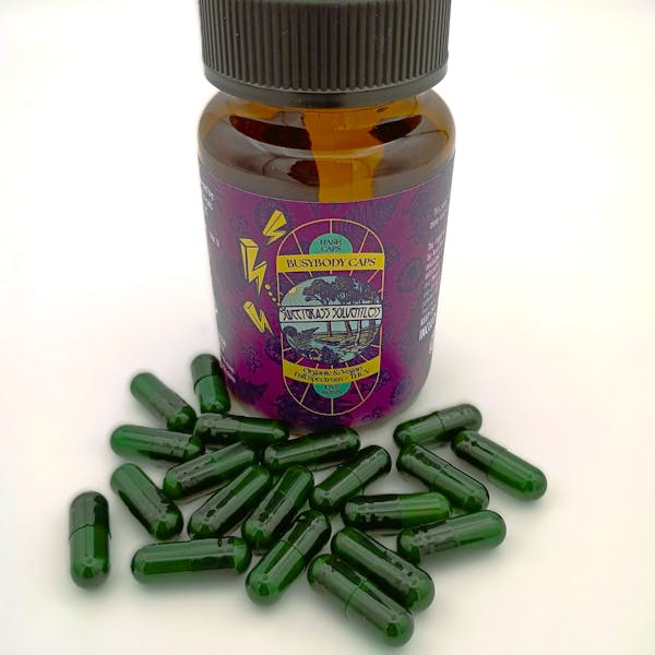 Busy Body Hash Caps (THC:THCV) - 100mg | 20pk Capsules - Sweetgrass Botanicals