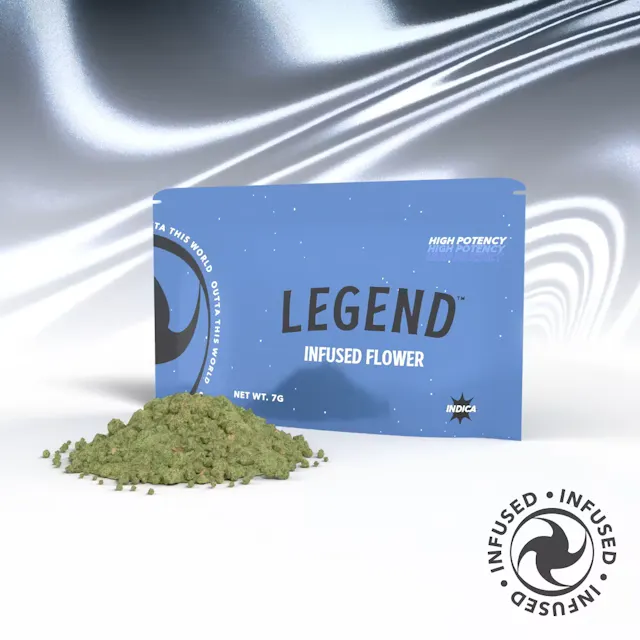 Legend Infused Ground Flower Deep Orbit 7g (indica, infused shake)