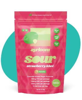 Ayrloom | Sour Strawbery Kiwi 1:1:1 | 10MG THC : 10MG CBD : 10MG CBG 10 Pack-1