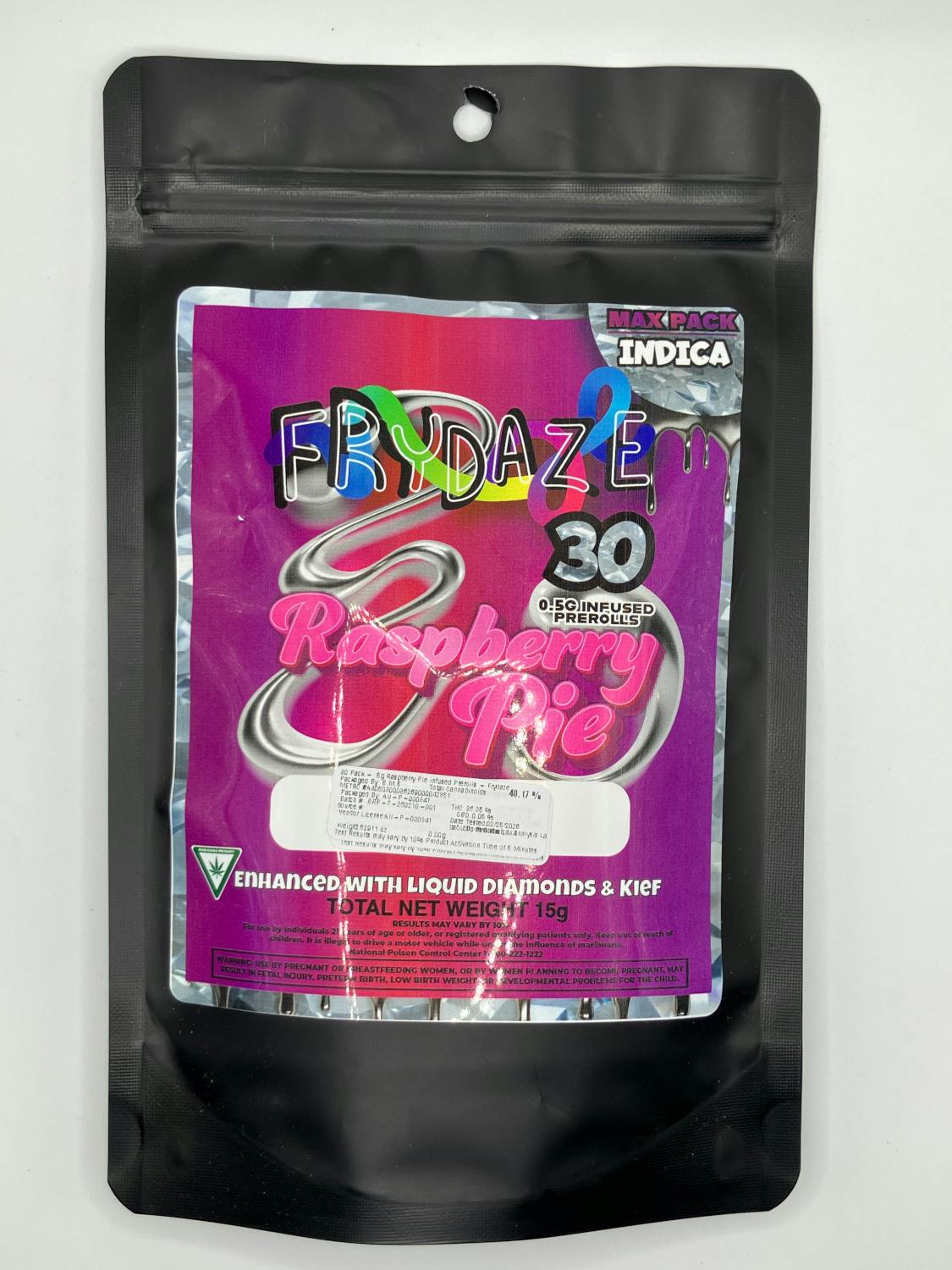 Product: Frydaze | Infused Pre-Roll 30-Pack - 15g - Raspberry Pie