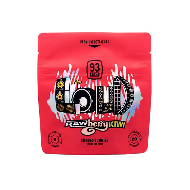 Product AZ 93 Boyz LOUD Gummies - Rawberry Kiwi 100mg (5pk)