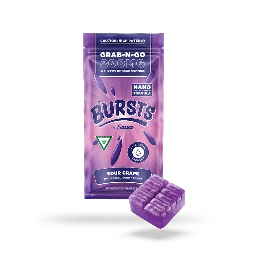 Sour Grape - Live Resin Infused Bursts  - 200MG