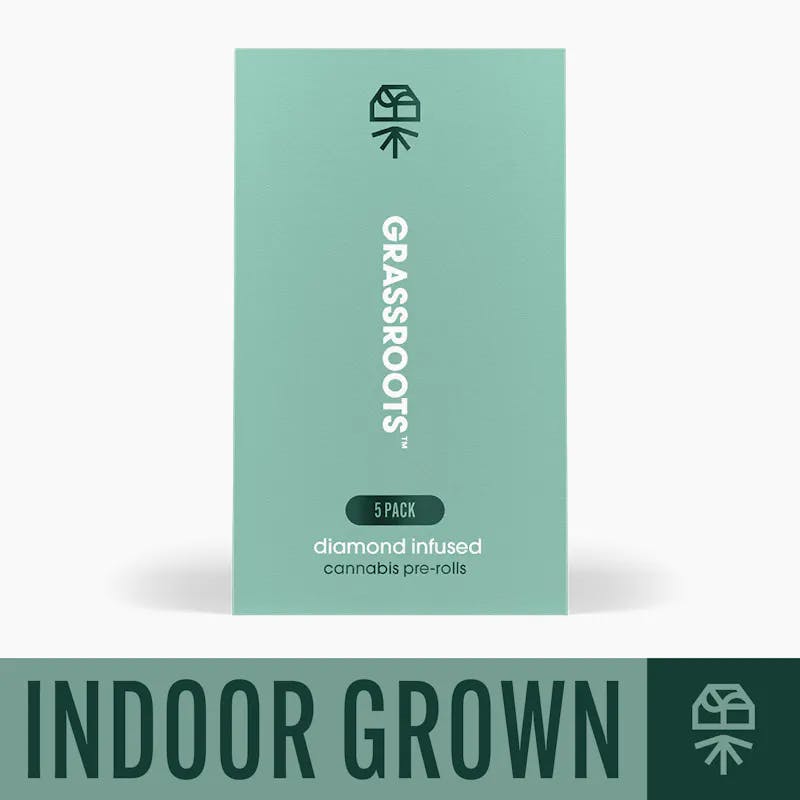 Pre-Roll | Grassroots | Diamond-Infused | GMO | 5ct | 2g