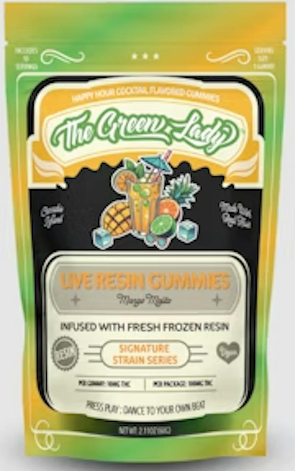Product Gummies | Live Resin Mango Mojito (H) | 100mg | The Green Lady