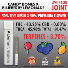 Element x Pro Gro - 1g Live Resin Joint - Candy Bonez x Blueberry Lemonade