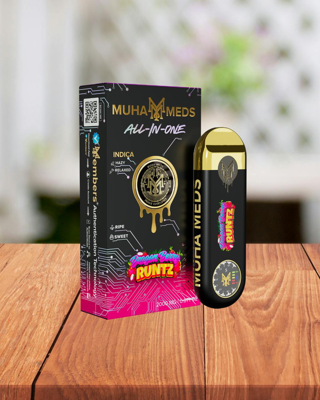 New - Muha Meds Disposable | Dragon Berry Runtz - Indica | Muha Meds -  Michigan Ave