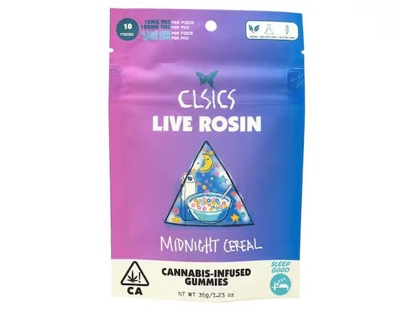 CLSCS - Melatonin Blueberry Milk Live Rosin Gummies 10pk CBN
