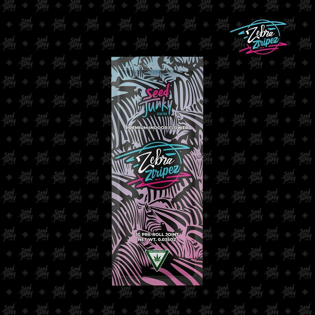 Seed Junky - 1g Preroll - Zebra Ztripez