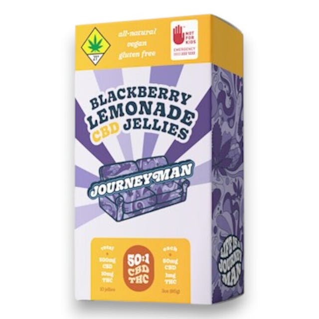 J-510BBLJ - Journeyman 50:1 Blackberry Lemonade CBD Jellies (500mg CBD/10mg THC)