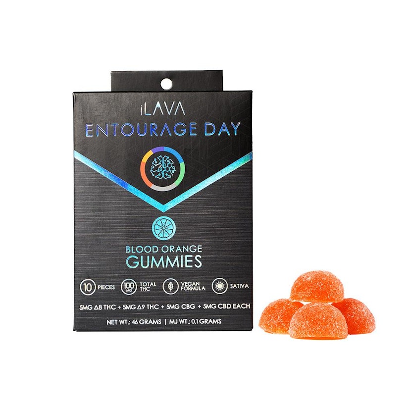 iLAVA Entourage Gummies Day: 1:1:1:1 Blood Orange 100mg