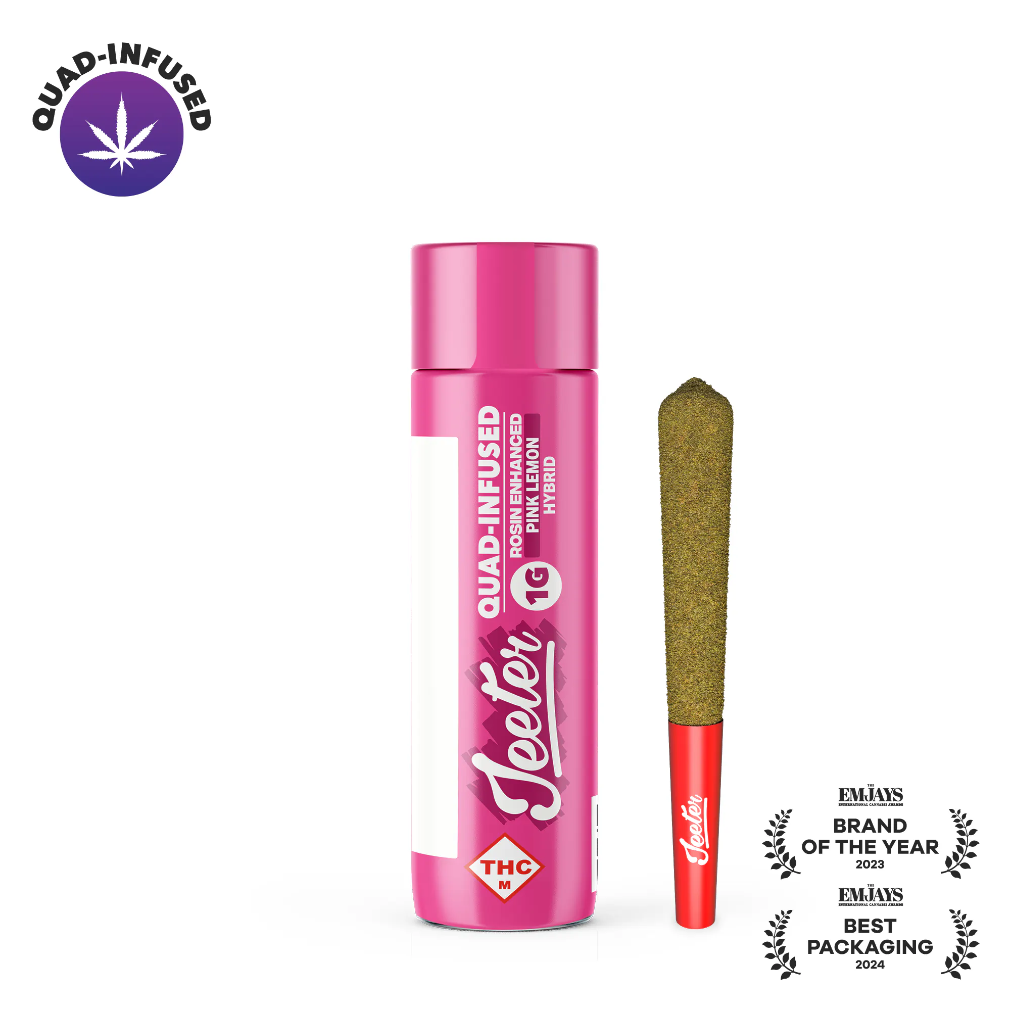 Pink Lemon Quad Infused Jeeter Pre-Roll | 1g at Key Missouri (Rolla)