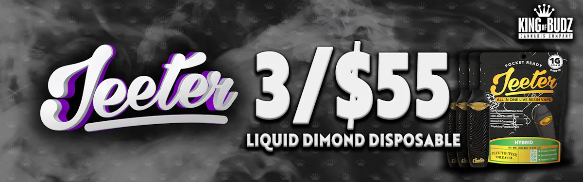 Jeeter 1g Liquid Diamond Disposables 3 for $55