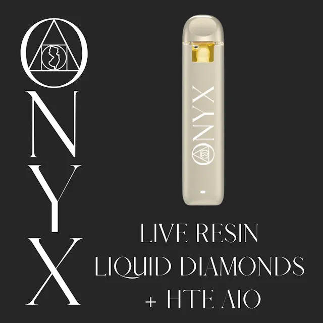 Onyx Live Resin Liquid Diamonds + HTE Disposable Bruce Banner .5g (hybrid, live resin disposable)