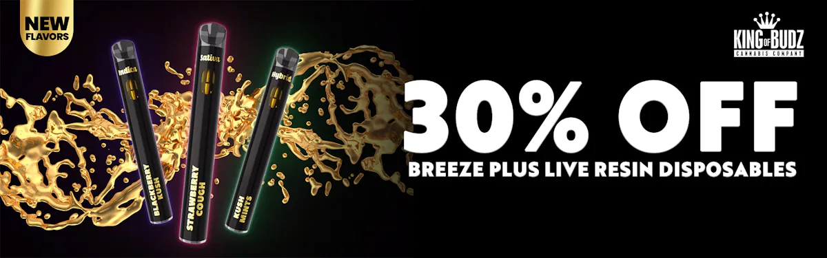 Breeze - 1g Live Resin Disposable - 30 Percent Off