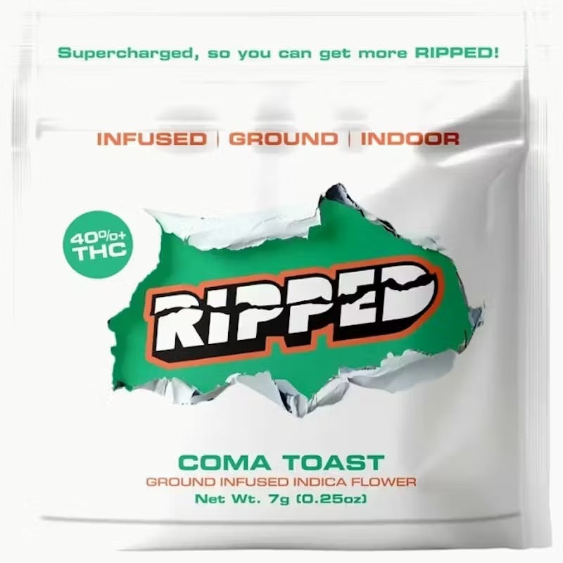 Product Ripped - Coma Toast - 7g - Diamond Infused Ground Flower