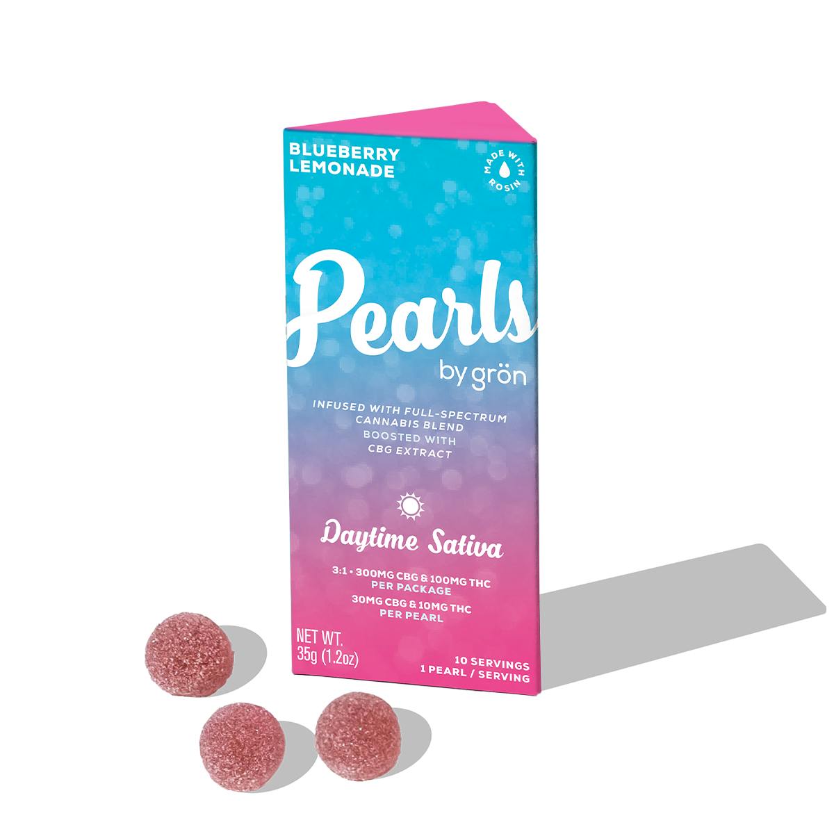 Pearls | Blueberry Lemonade | CBG:THC | 100mg | 10ct