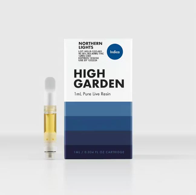 High Garden SS Pure Live Resin Cartridge- Northern Lights 1mL - Sacred ...