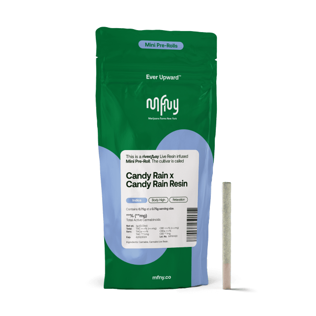 MFNY - .75g Live Resin Infused Preroll - Candy Rain x Candy Rain