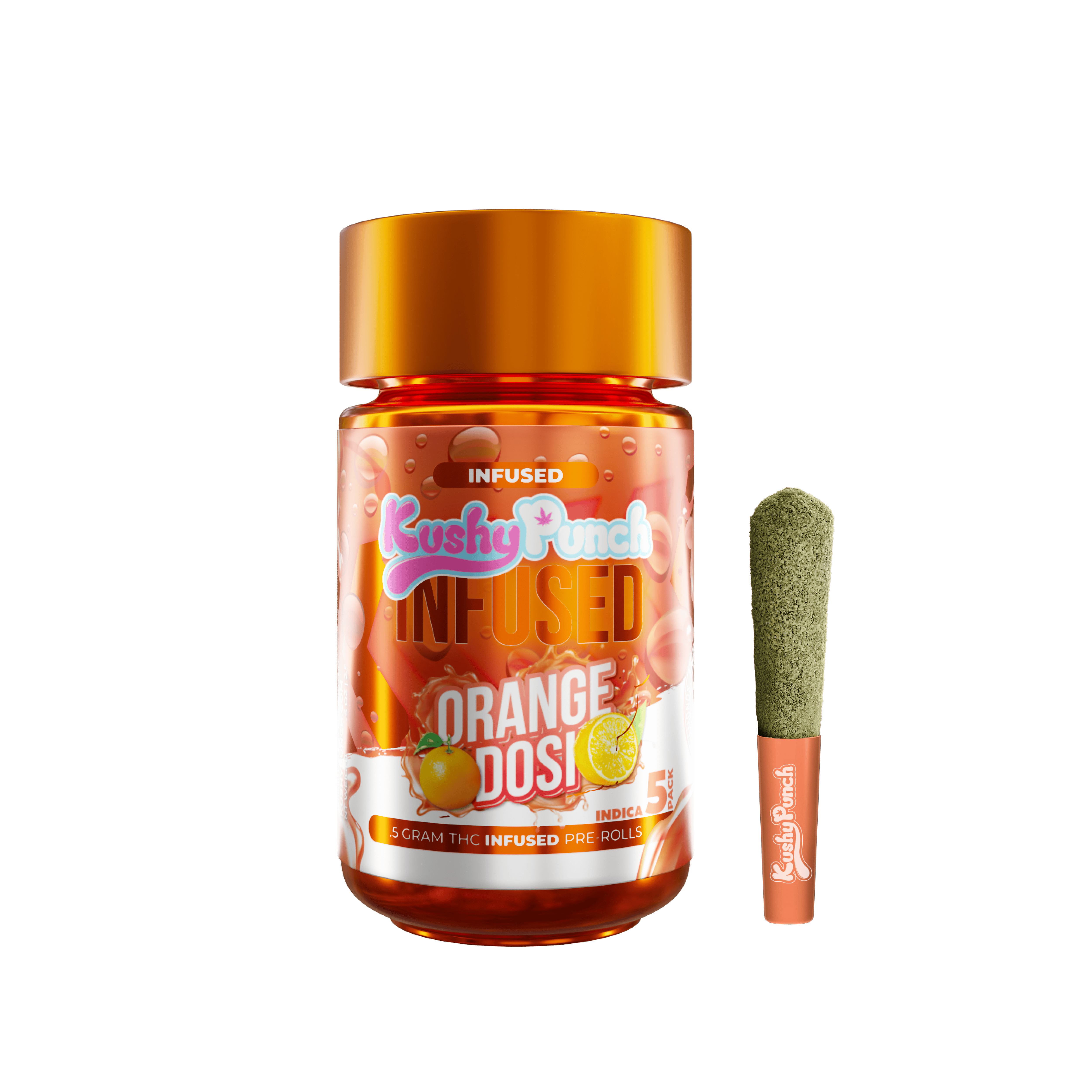 Kushy Punch | Orange Dosi | Pre-Roll | 5pk — Kushy Punch cannabis product at ZenZest